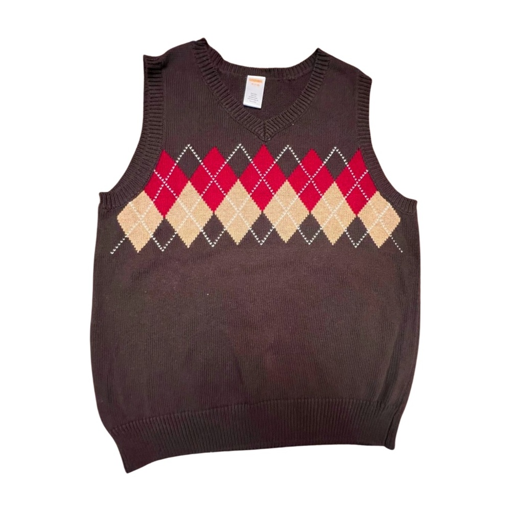 Gymboree Argyle Brown Vest (7-8)